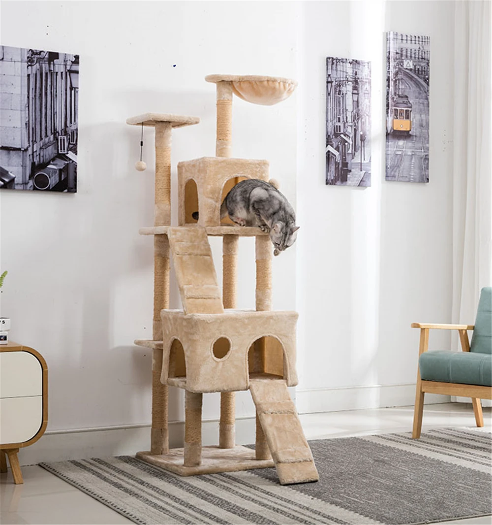 small large size high quality pet scratcher house tower condo cat trees