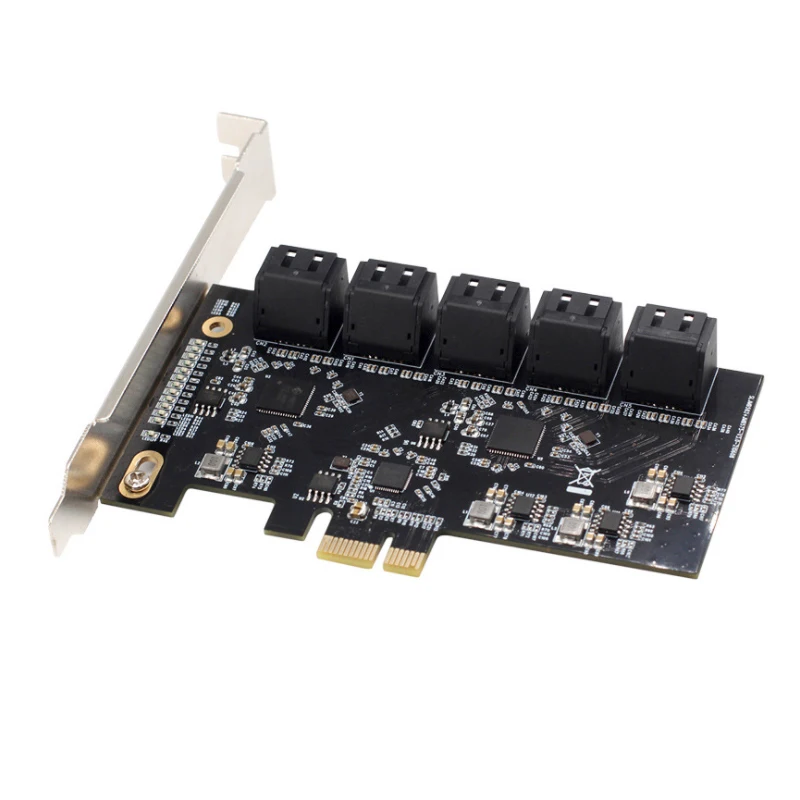 SATA3.0 PCI-E Adapter 10 Ports PCI Express X4 X8 X16 To SATA 3.0 6Gbps Interface Rate Expansion Card Controller For CHIA