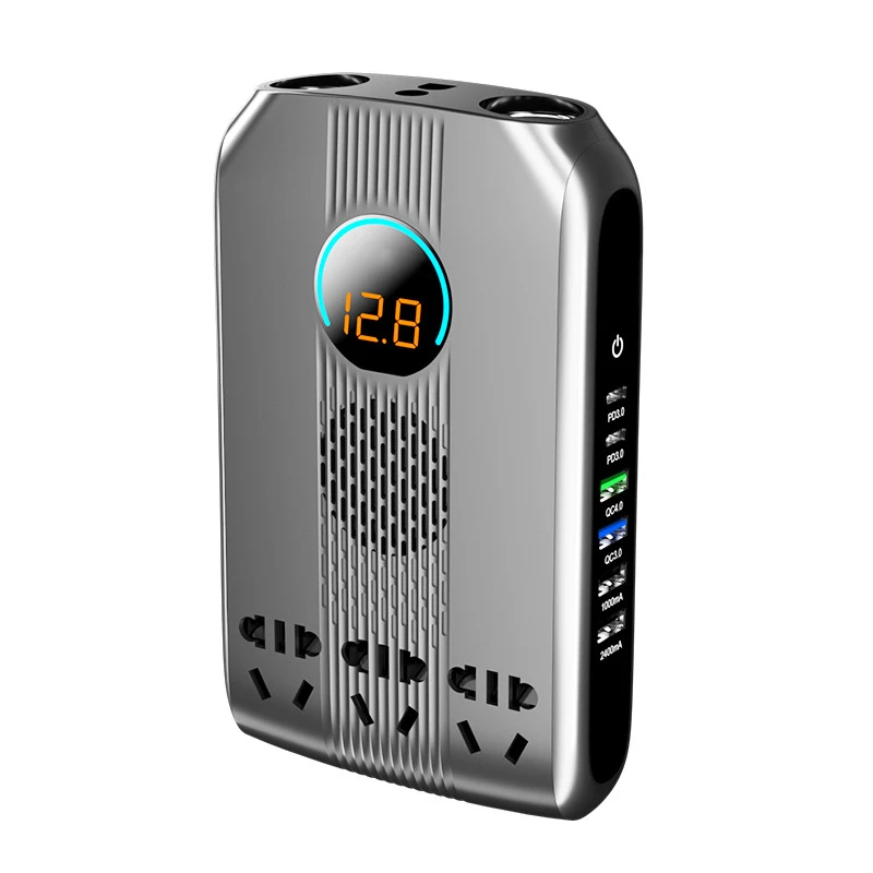 Power Modified Sine Wave Inverter USB Extended Fast Charging Voltage Display  Car Inverter 12v/24v To 220V Converter 200W