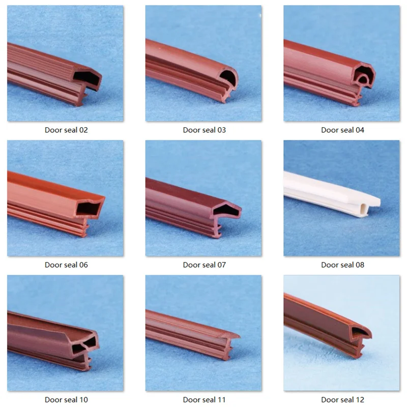 High Elasticity PVC Sealing Strip Width 8 mm -12 mm Rubber Sealing strip for Wooden Doors