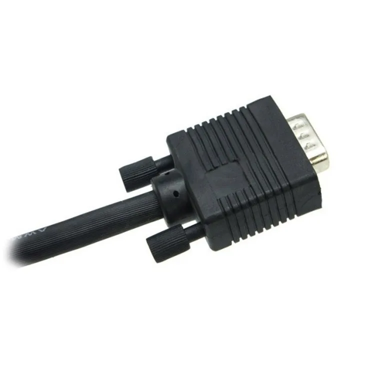 VGA cable male to male black double magnetic ring vga cable for VIDEO