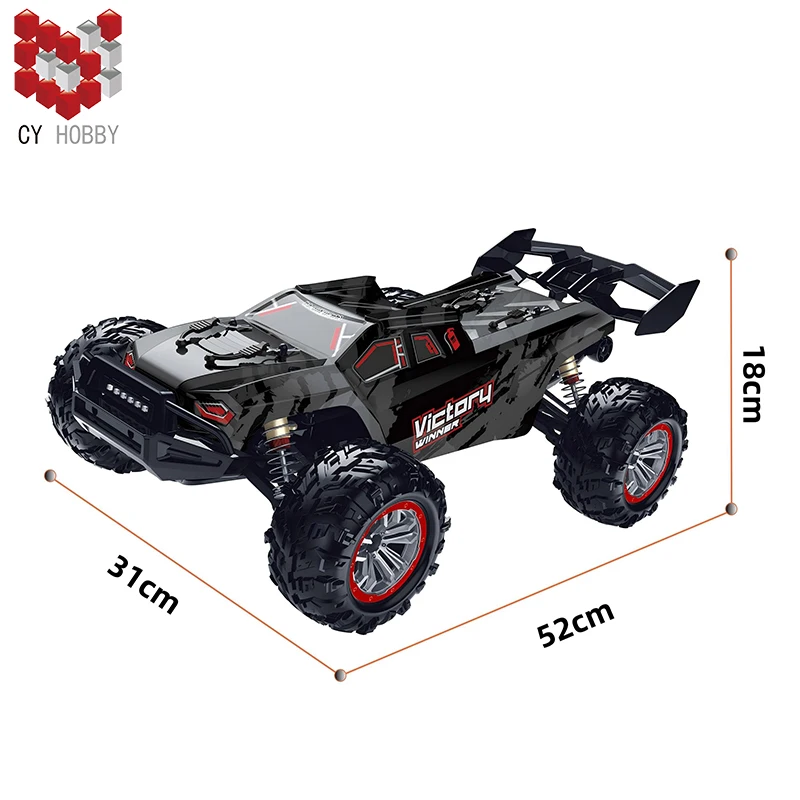 1: 10 2.4G Brushless Four-Wheel Drive RC Monster Truck Remote Control Waterproof All-Terrain Big Tire Remote Control Model Car