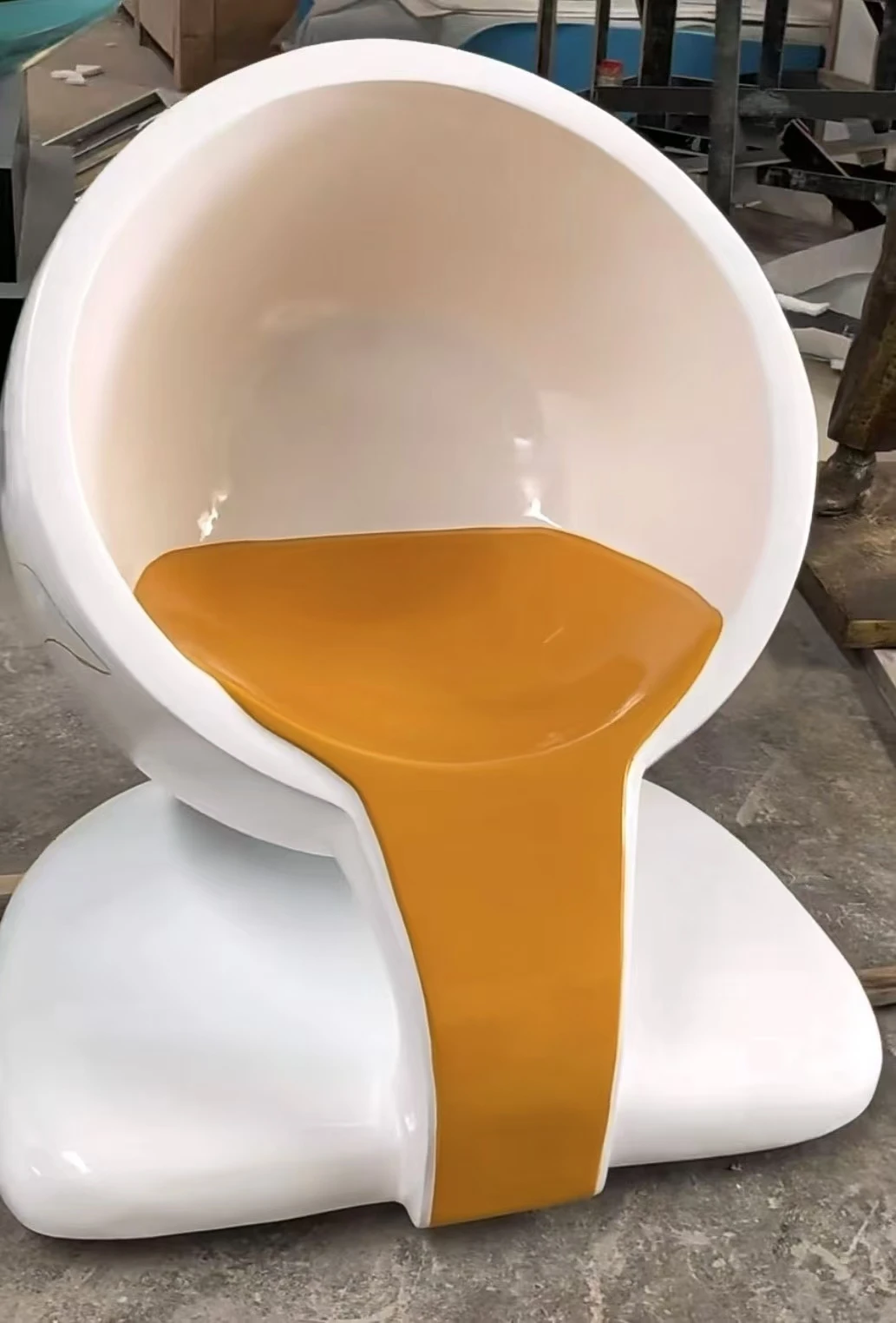 fiberglass decorative sculptures coffee cup sculpture electroplating fiberglass  ornaments for home decoration