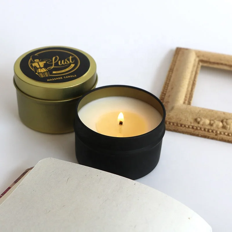 Ready to Ship Natural Soy wax Scented Massage Tin Candles with Essential Oil for Bath and Skin Care