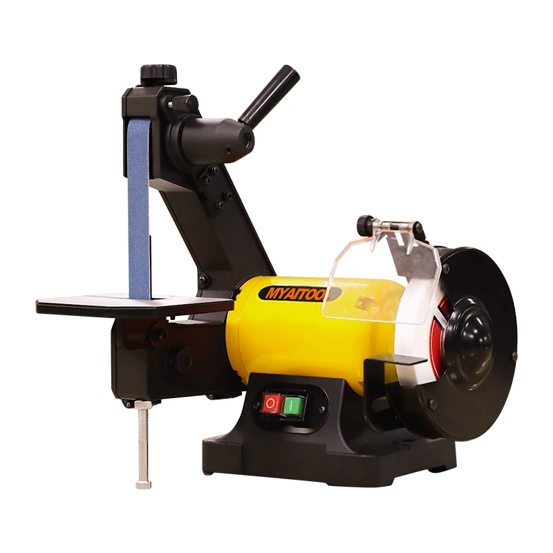 MYAITOOL 400W electric bench grinder with belt 150MM union bench grinder sander for wood and metal working