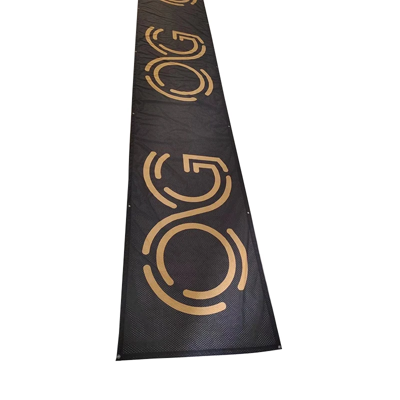 Factory Direct Sales advertising Mesh Banner Material 13oz Hot Lamination Pvc Poster Flex Vinyl Pvc Banner Roll