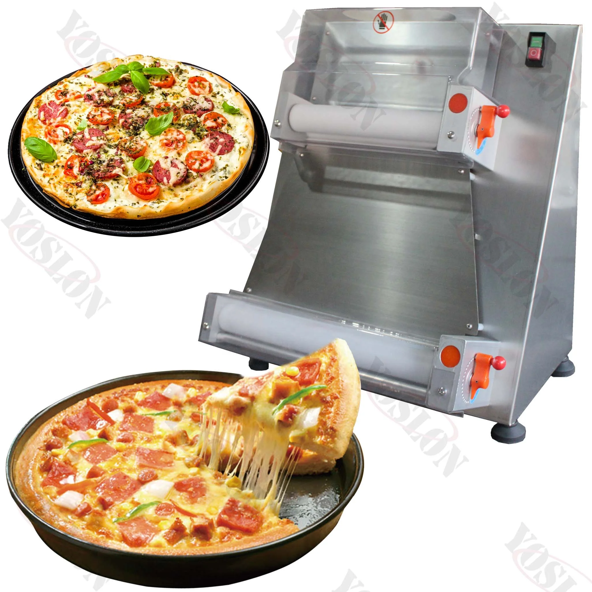 YOSLON High Quality Manual & Electric Design Commercial Pizza Crust Maker Dough Press,Pizza Press Machine/G