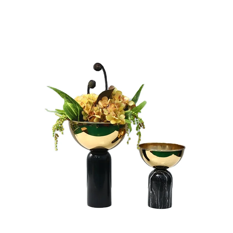 
Home accessories Nordic living room coffee table light luxury creative TV cabinet fruit tray ornaments marble flower arrangement 