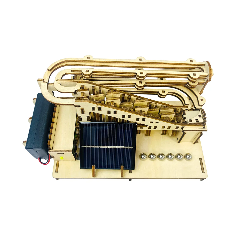 Y-TOP Wooden Marble Run 3D Puzzle Solar Toys Mechanical Race Track Model Maze Ball Game Building Block DIY Toy Set