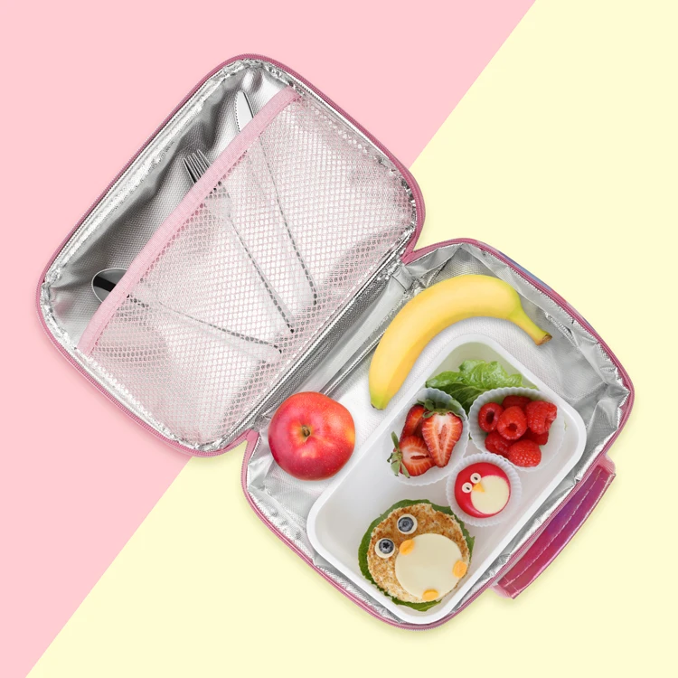 New Arrival Custom Insulated Pink Picnic Bag Dessert Design Waterproof Thermal Cooler Lunch Bag for Kids