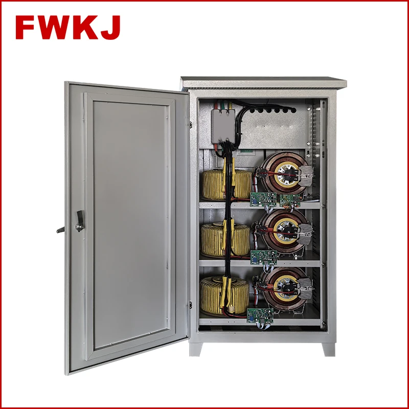 Industrial Stabilizer Avr 90kva 300kva 200kva 120kva 100kva 220v 380v 440v 3 Phase Automatic Voltage Regulator outdoor outside