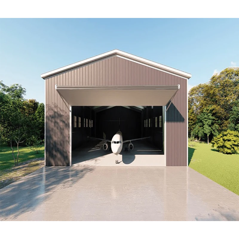 Модульный стальной ангар для самолетов с климат-контролем и звукоизоляцией