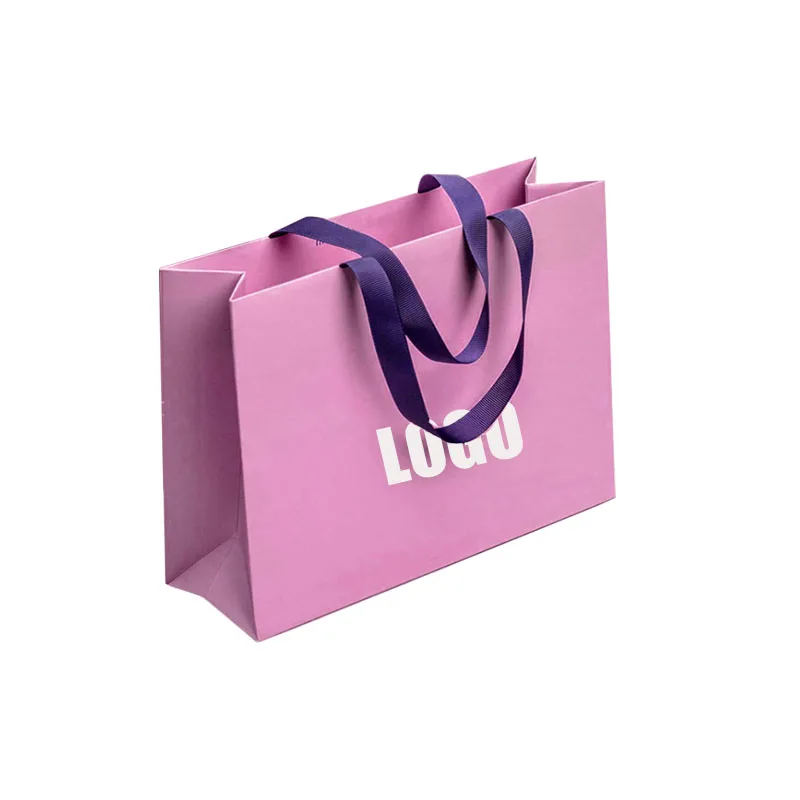 Custom Logo Printed Private Brand Design Luxury Paper Bag Gift Retail Shopping Boutique Paper Bag for Shoes Clothes Packaging