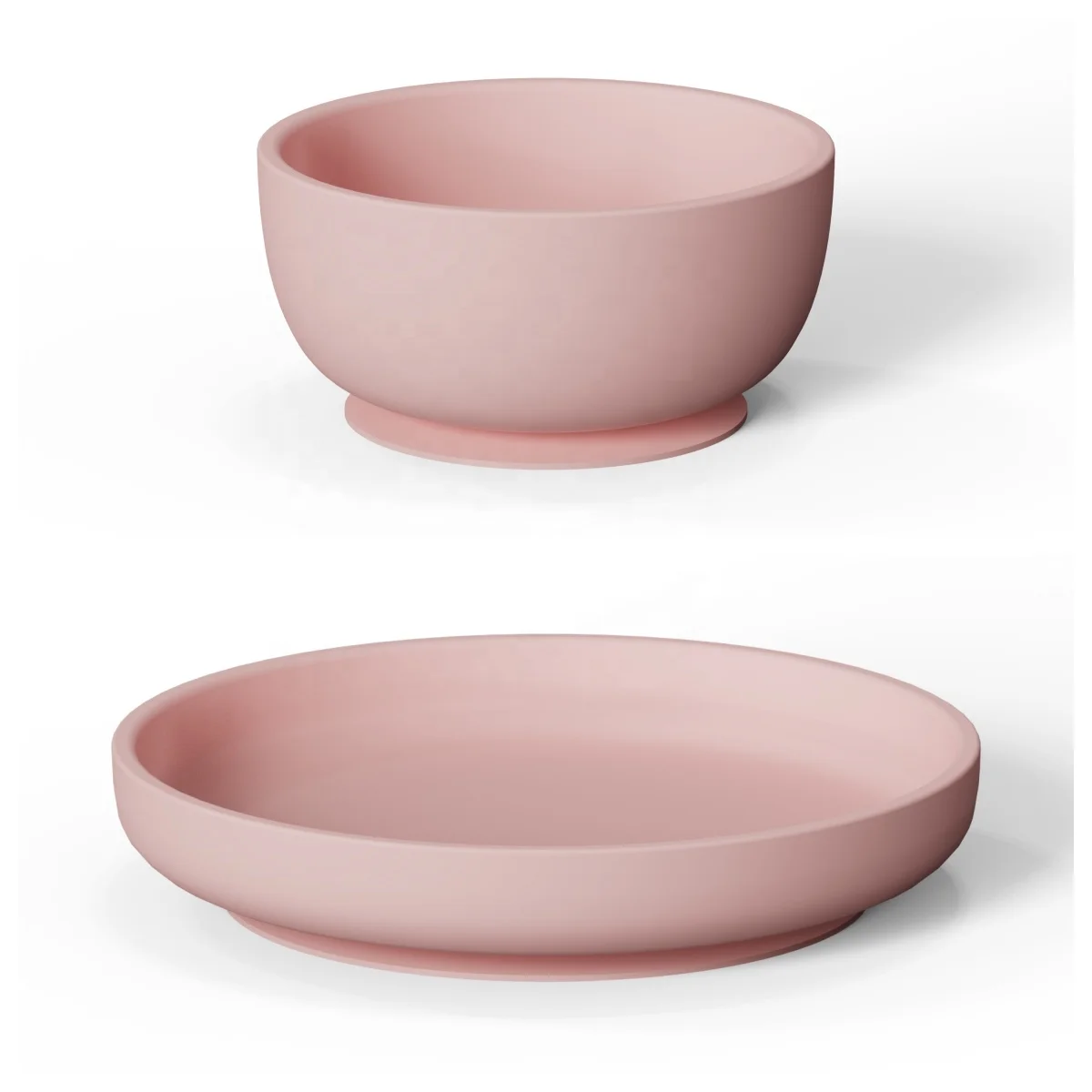 Kids Tableware BPA Free Food Grade Kids Bowl Set Feeding Eco Friendly Bpa Free Suction Bowls Silicone Baby Plate Set