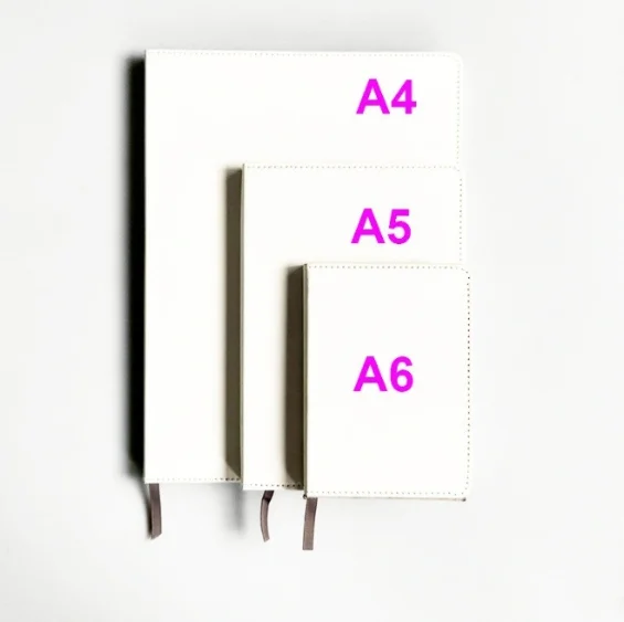 USA Warehouse RTS PU Leather A5 Sublimation Blanks White Notebook Journal Cover for Heat Transfer Printing