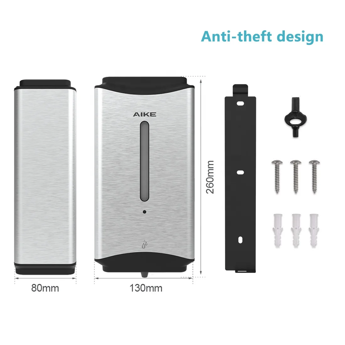 
Modern Design AK1206 New Automatic alcohol disinfect 1100ml high quality soap dispenser for public toilet 