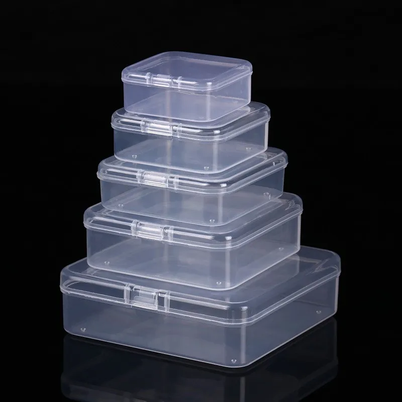 Transparent multi sizes plastic boxes wholesale custom mini jewelry storage box portable pill travel container