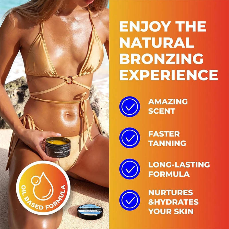 Private Label tanning creams Manufacturer Natural 3 Hours Instant Dark Self Tanner Sunless tanning cream customized
