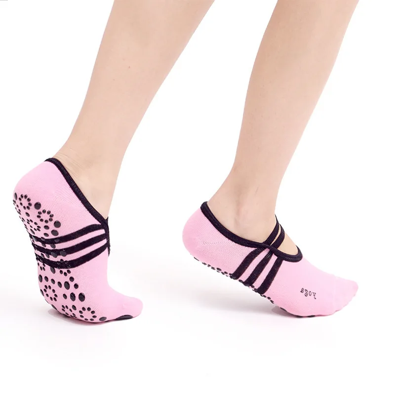 Cmax Wholesale Women Fitness Pilates Yoga Gym Dance Sports Exercise Anti Slip Socks Grip Cotton Non Slip Yoga Socks