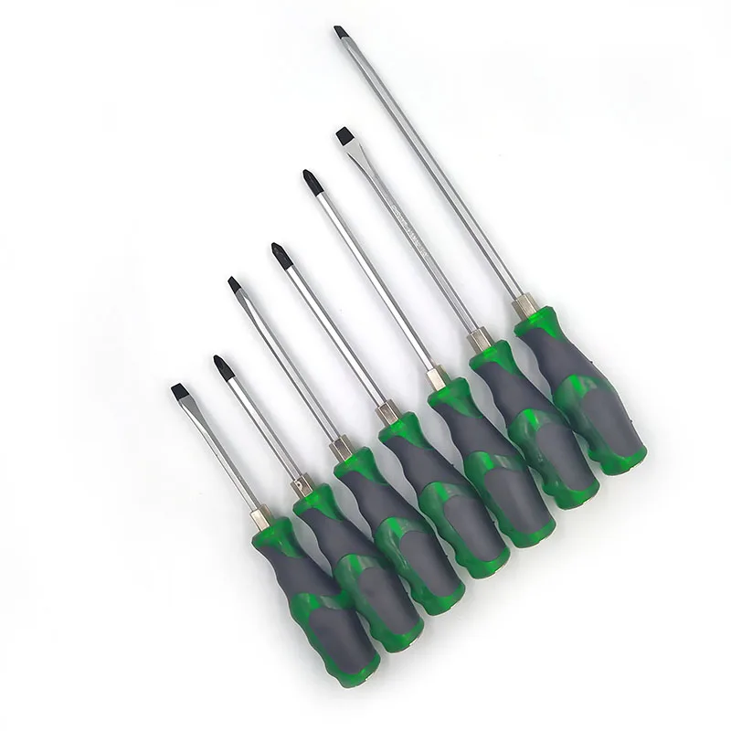 Amazon hot sale green 7pcs multifunction  1 guy 1 phillips screwdriver set