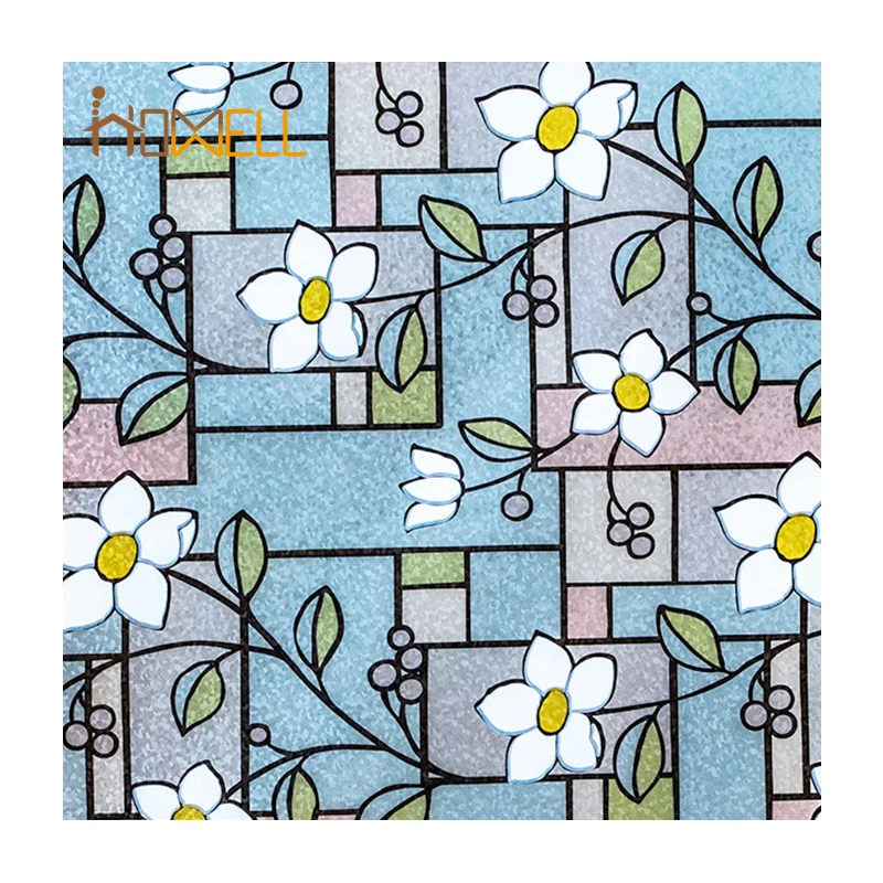 Цветная точечная 3d-пленка для окон из ПВХ с УФ-управлением дома и спальни