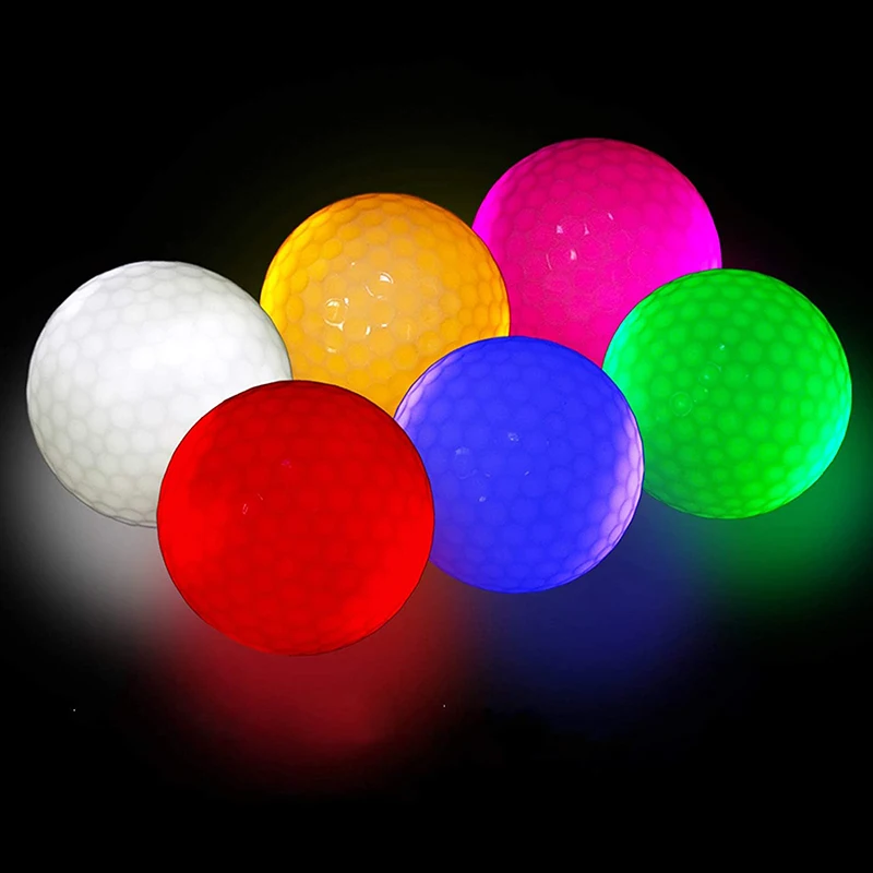 Night Sports Super Bright Branded Custom Luminous Novelty Blank Colorful Driving Range Golf Balls Logo