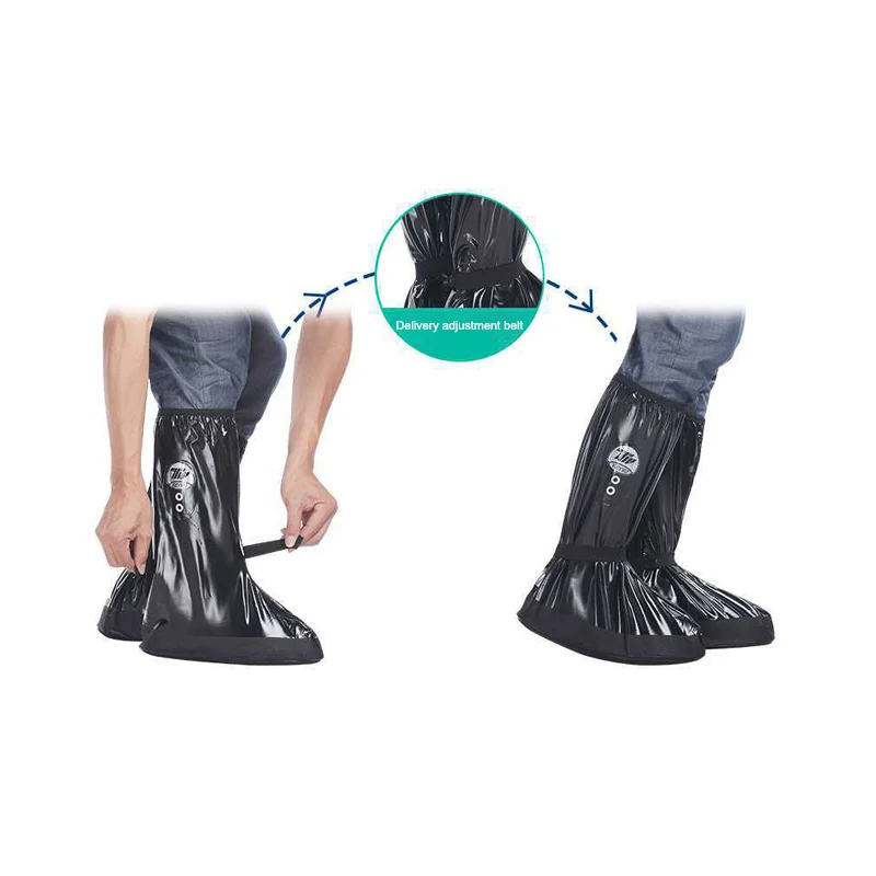 Non-slip and waterproof durable PVC Reusable Motorcycle Silicone Waterproof Shoe Rain shoe covers