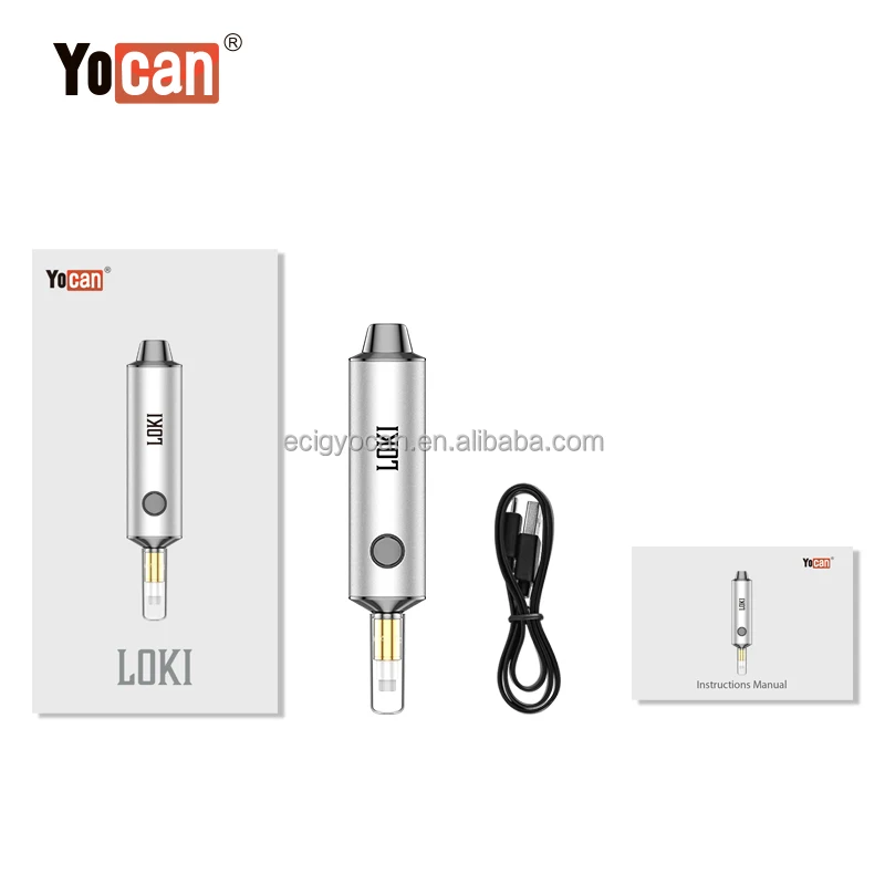 The unique design Yocan LOKI dual air paths wax vape pen with high quality