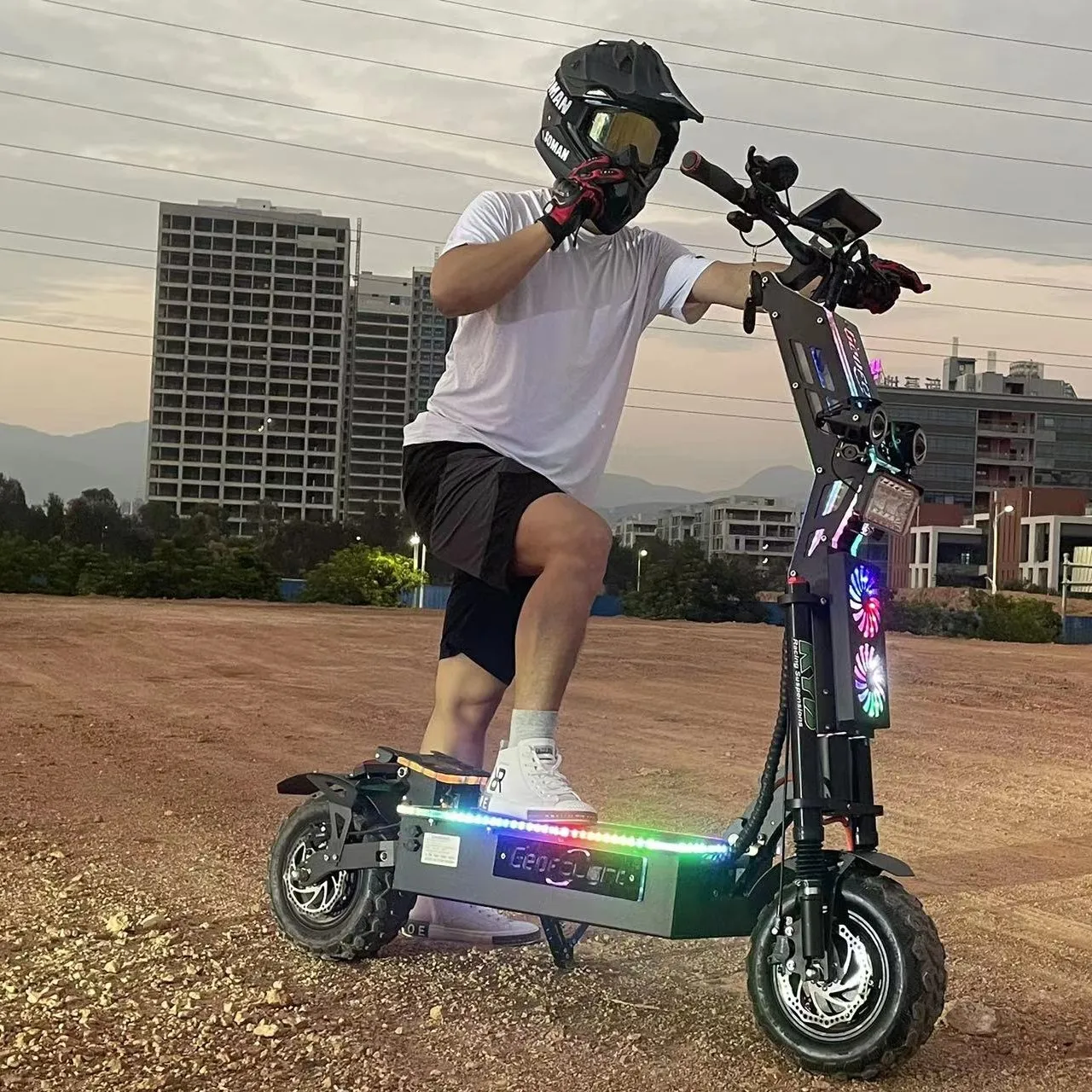 72v 8000w Dual Motor Adult Electric Scooter 100ah Lithium Battery 200-300km Long Range Easy Folding Electric Scooter