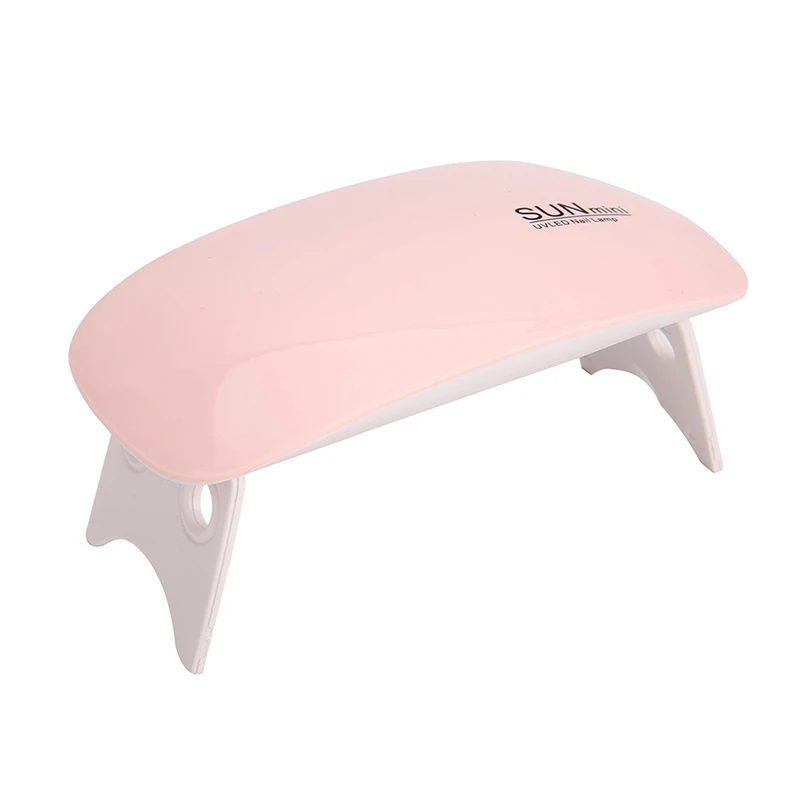 DKW 6W-6 Lamp Beads SUNmini USB Folding Two-speed Timing Compact Mouse-shaped Nail Polish Baking Lamp  Nail Lamp