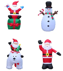 Factory cartoon giant christmas santa inflatable christmas decoration toys props snowman party decorations balloons