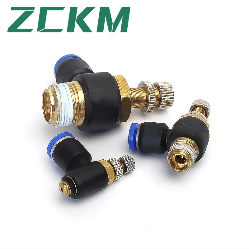 Brass with plastic material  pneumatic connector types Pneumatic  Elbow 90 Degree SL Control Valve
