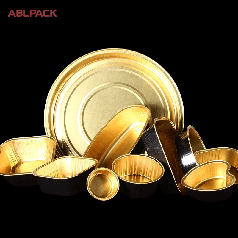 smooth wall catering container cake mold tray plate ABLPACK aluminum foil baking cup fast food package sealer making machine