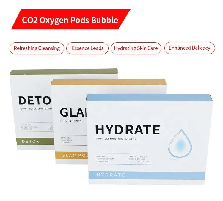 Oxy Serum Pods for CO2 Bubble Facial Oxygenation Massage Neo Kits Oxygen pods Hydrate Detox Revive Illuminate Glam Balance Pod