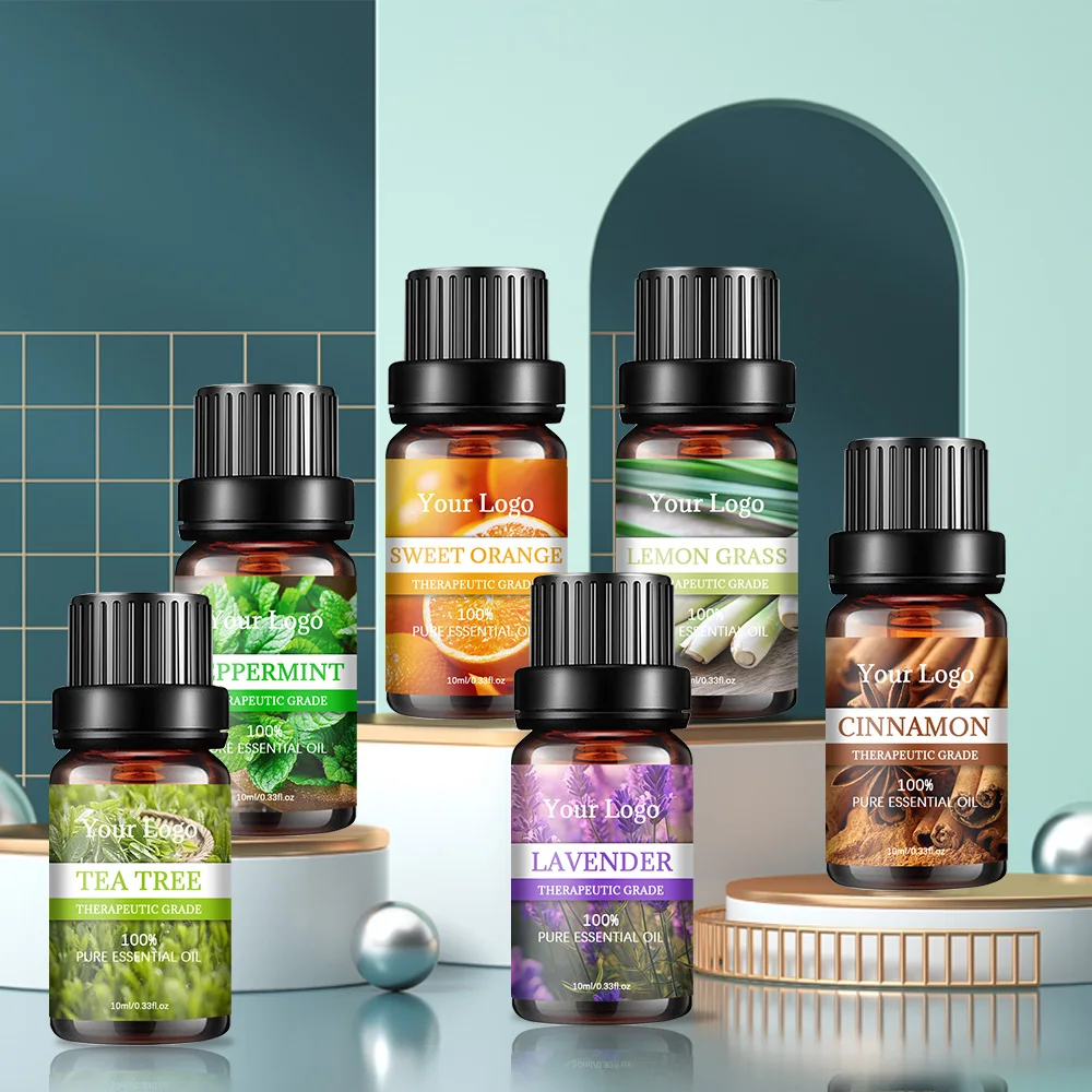 Private Label Natural EssentialOil 100% Pure Essential Oil 6pcs 10ml Aromatherapy Gift Set