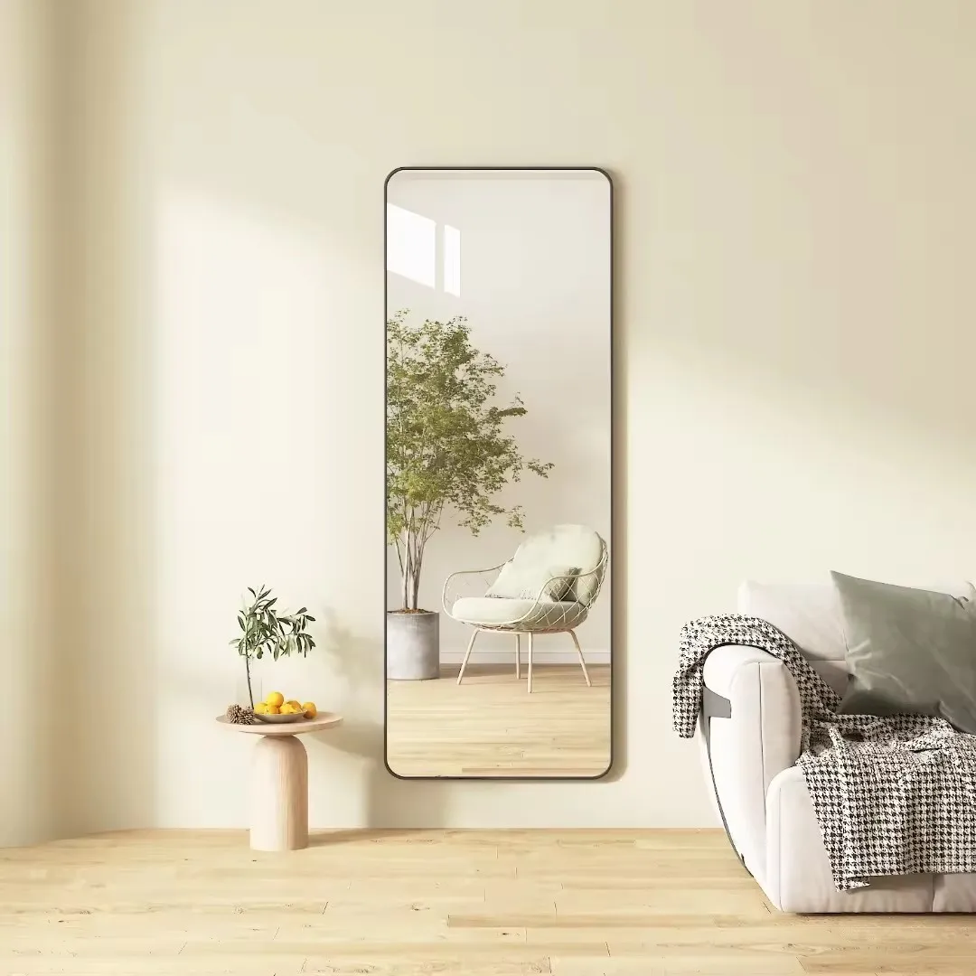 Modern Full-length Dressing Mirror, Living Room Floor Mirror European Style Home Decoration Mirror Suitable for Living Room
