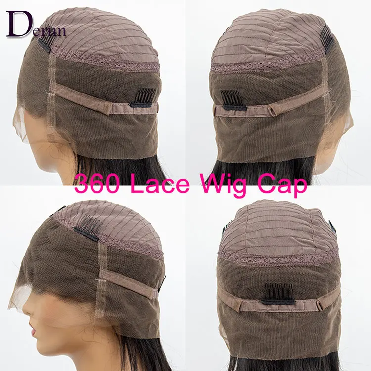 Derun New Desgin Brazilian Remy Human Hair Ombre 1B/27 Color Pre Plucked Curly 360 Lace Wig With Baby Hair