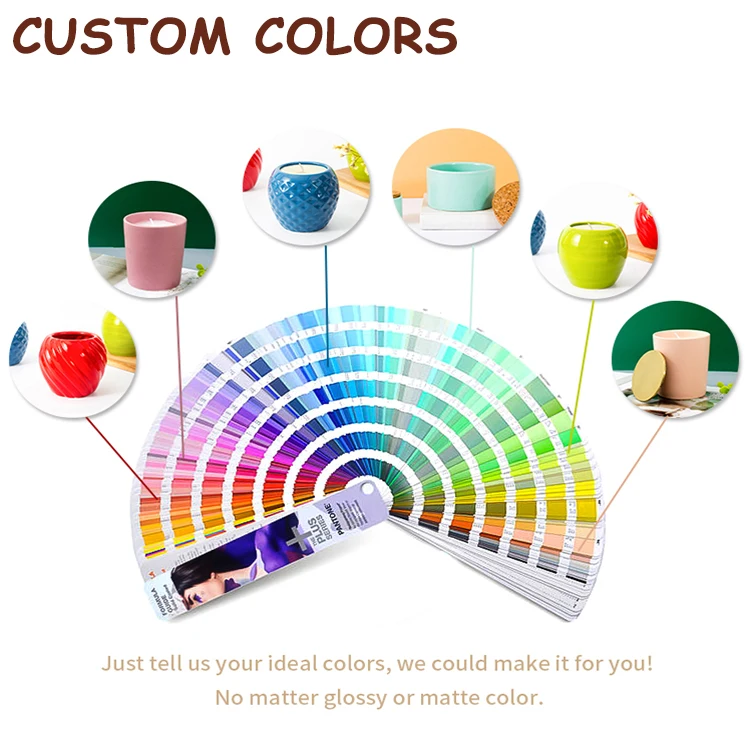 Customized decorative screen printed empty candle jars transparent glass candle holders with handle glass storage containers