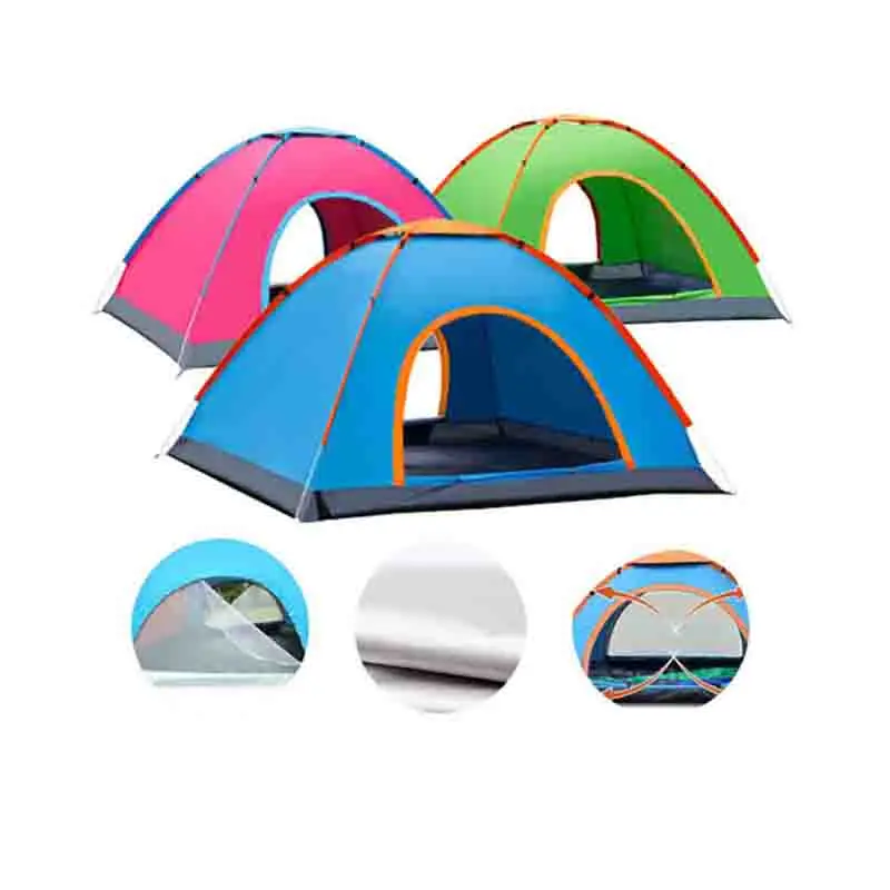 Automatic Outdoor Waterproof Tent 3-4 Person Instant Setup  Auto Camping Tent Logo Custom