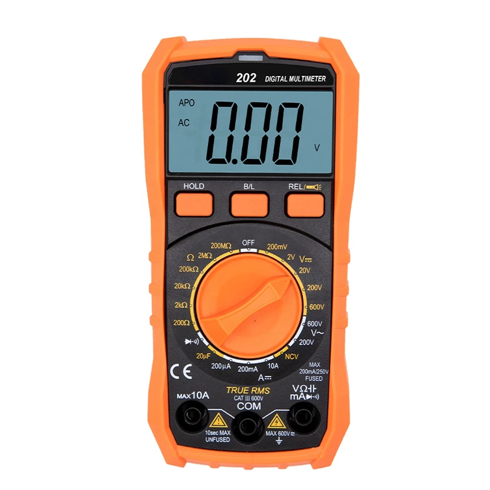 DECCA 202 1999 Counts Professional Pocket Mini Smart True RMS Multimeter Digital Manual Range AC DC 600V 10A MultiMeter digital