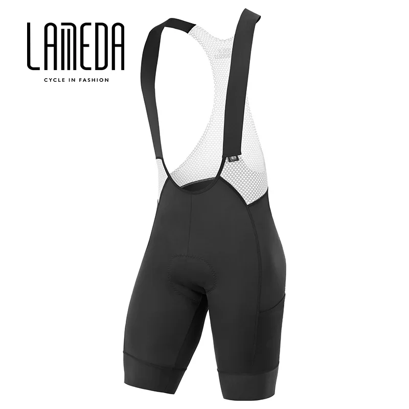 LAMEDA Directly Ship Black Multi Pockets Cycle Bib Cycling Shorts Wholesale