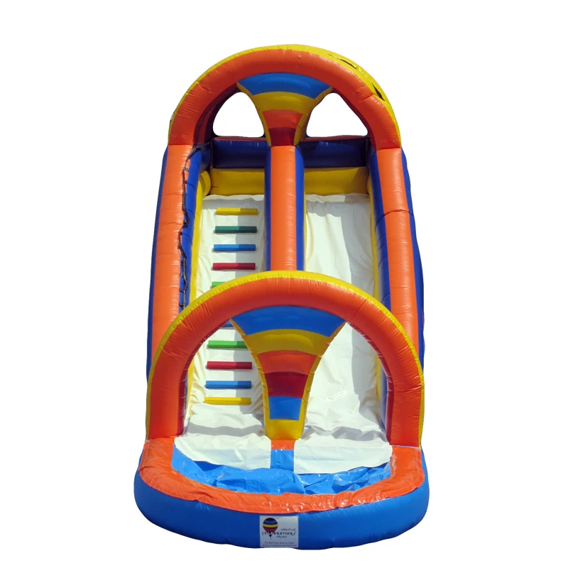 china commercial inflatable play center kiddie  palm tree water slide with swimming rectangular pool