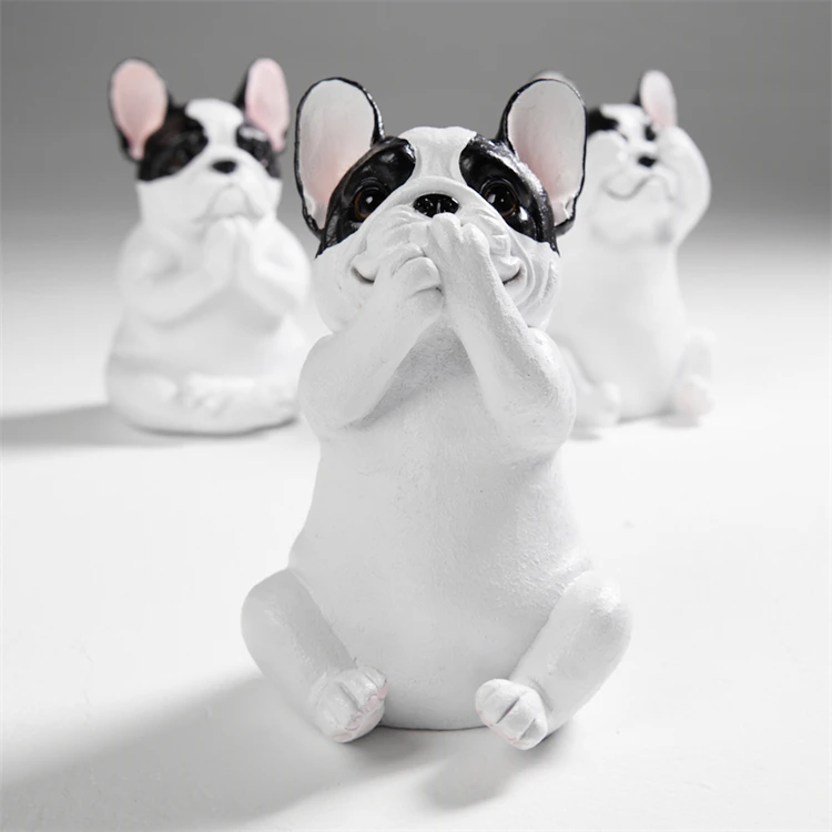 Hot sale modern art dog home decor resin sculptures custom color dogs figurines