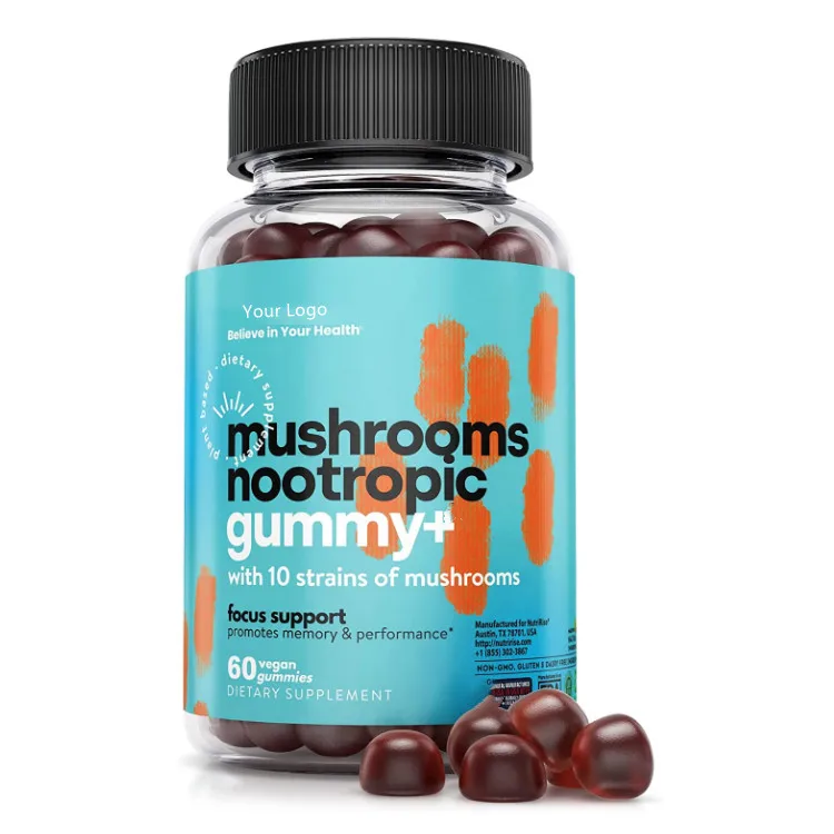 Жевательные грибы с концентрированной смесь 2500 мг, превосходный ноотропный и стимулирующий иммунитет и обмен веществ