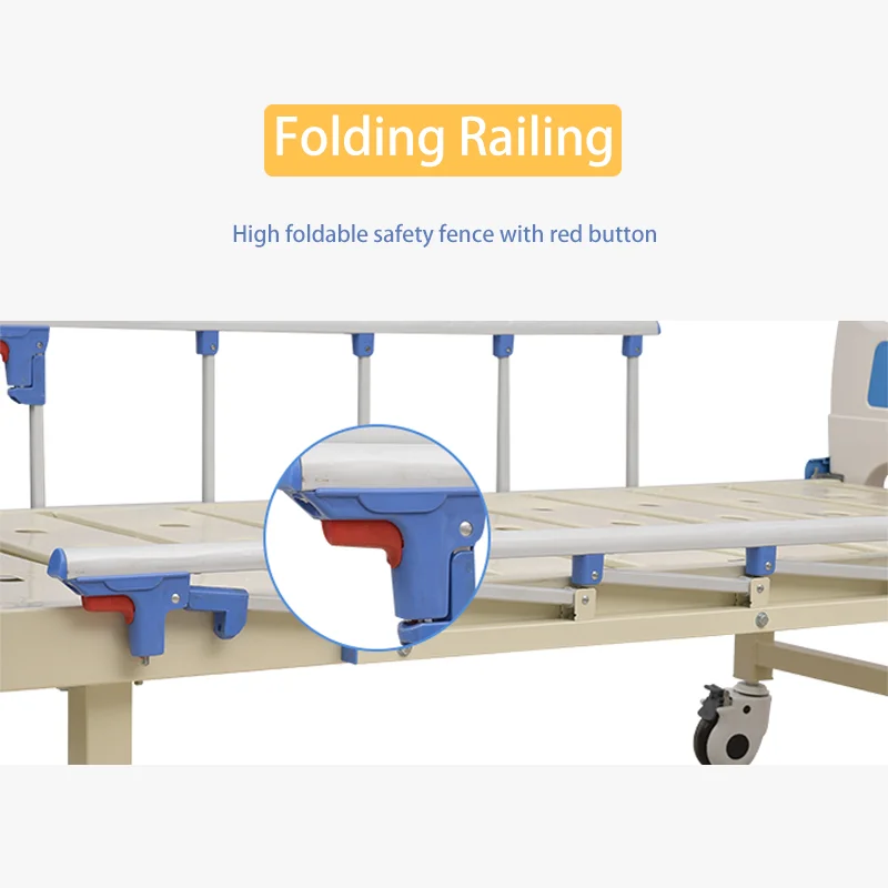 Factory Price Multi-function Hospital Bed Case for Patient with Good Quality OEM Wheels Overbed Table Wooden Metal BJ-B-0324 HEB