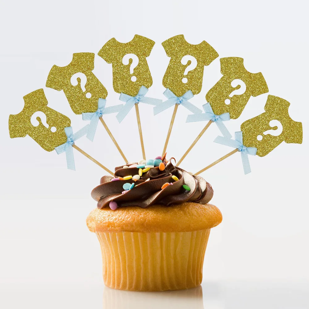 Heyha Baby Shower Decorations He or She Gender Reveal Cake Cupcake Toppers