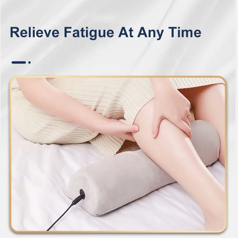 Soft Comfortable Vibration Hot Compress Massage Pillow Cervical Leg Shiatsu Massager Simple Control Timing Memory Massage Pillow