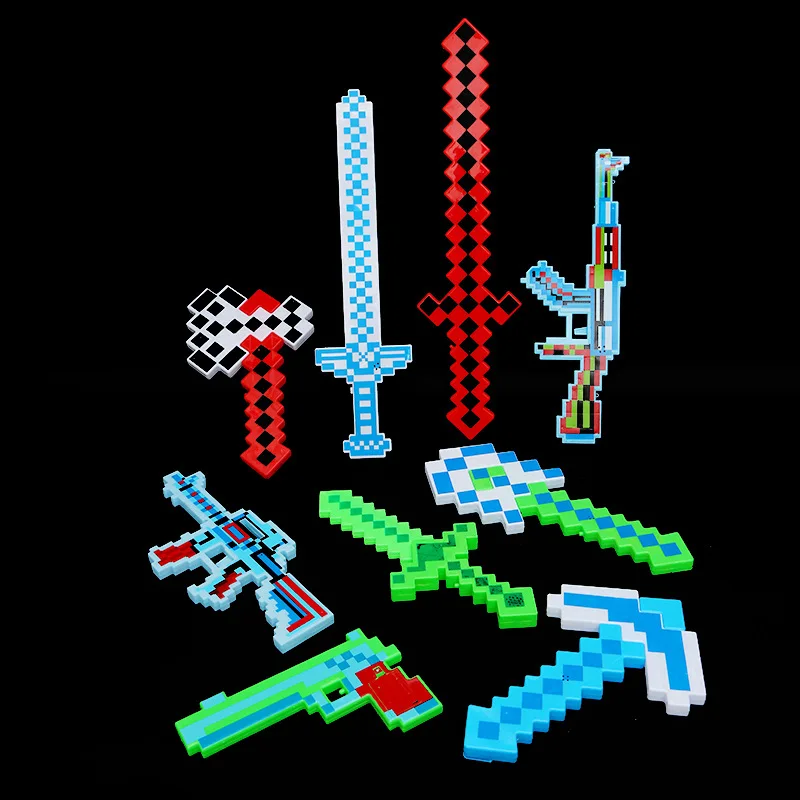 Hot Sell Cyber World Themed Party Led Light Up Toy Light Saber Party Games Led Pixel Sword