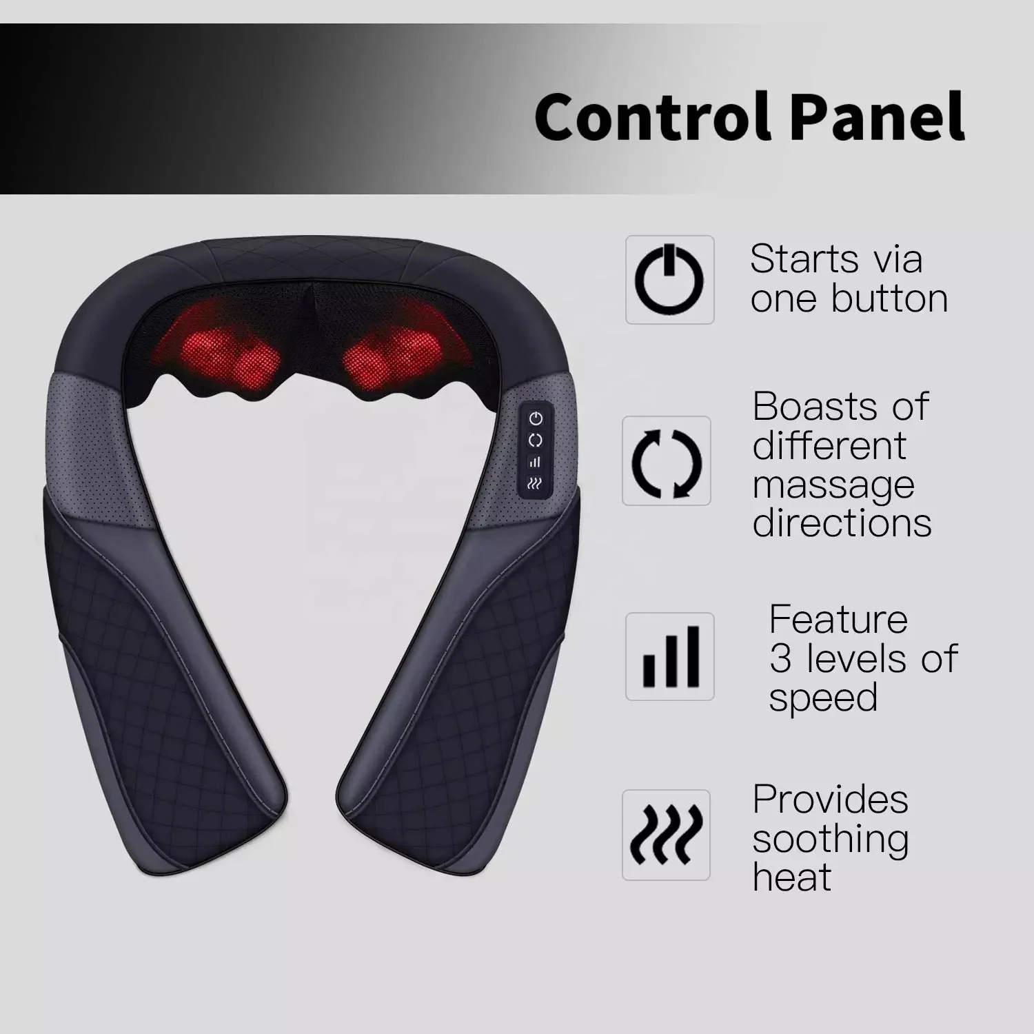 Лидер продаж Amazon, Электрический массажный пояс для снятия боли в спине, шиацу, для шеи, плеч, с подогревом