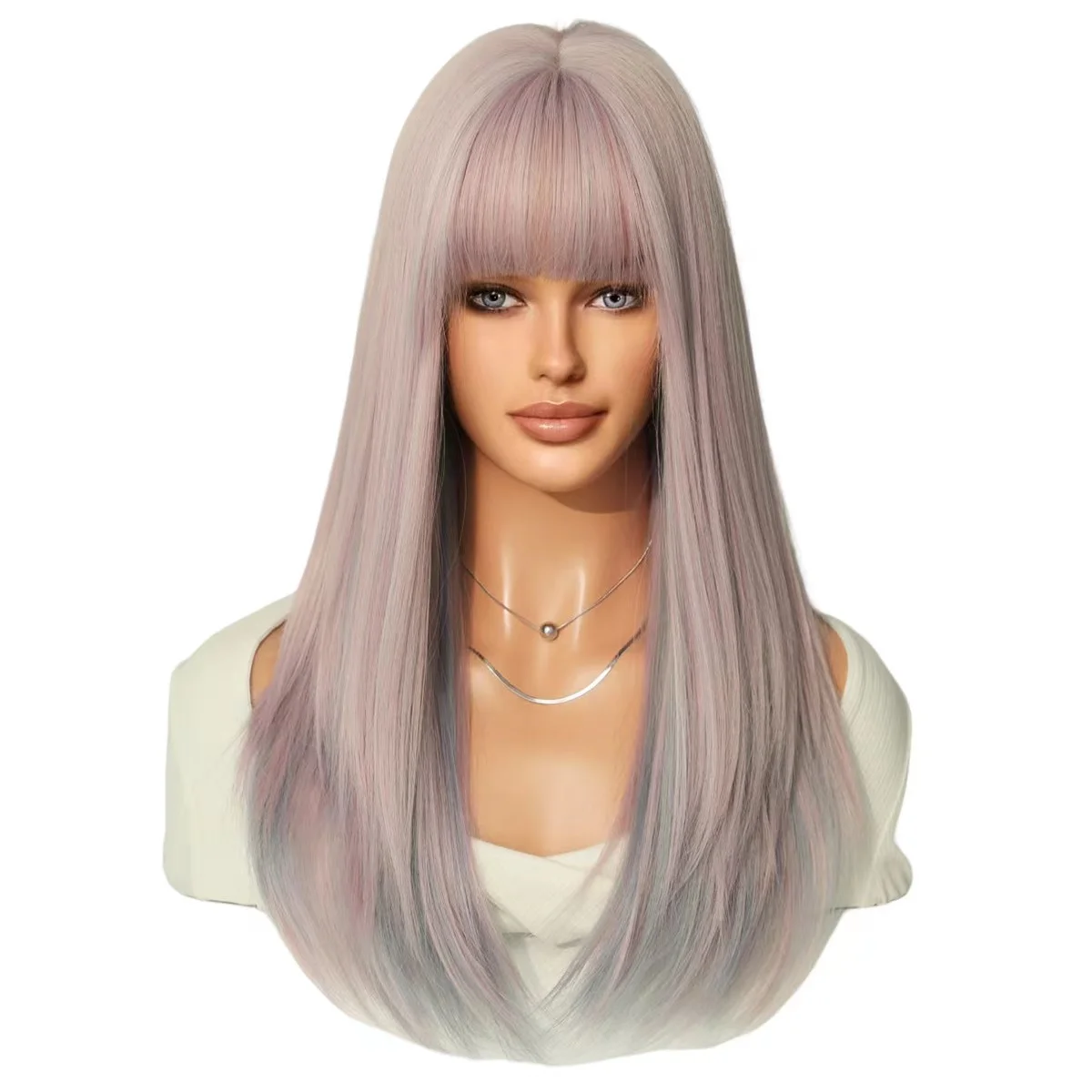 14 Inch Fashion Synthetic Short Bob Wig Cheap Full Lace Wigs With Bangs For Women